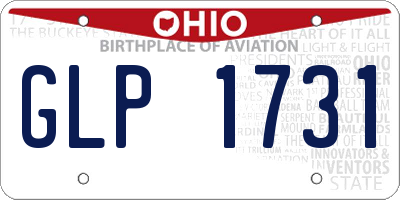 OH license plate GLP1731