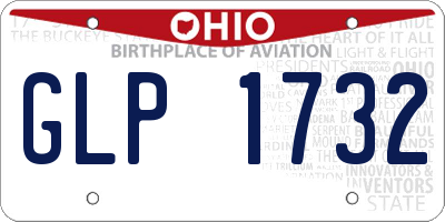 OH license plate GLP1732