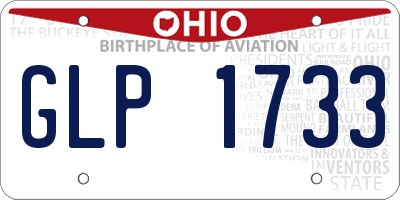 OH license plate GLP1733