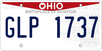 OH license plate GLP1737