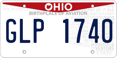 OH license plate GLP1740