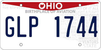 OH license plate GLP1744