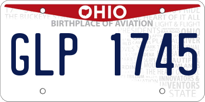 OH license plate GLP1745