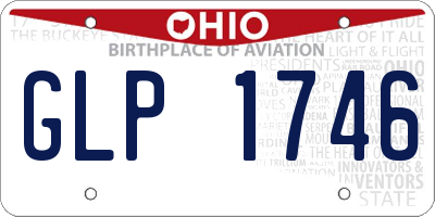 OH license plate GLP1746
