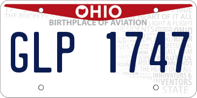 OH license plate GLP1747