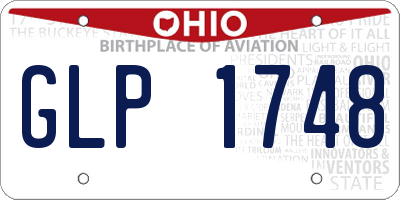 OH license plate GLP1748