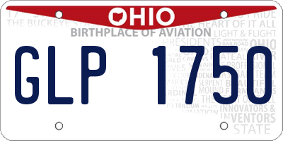 OH license plate GLP1750