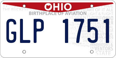 OH license plate GLP1751