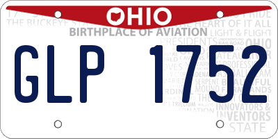 OH license plate GLP1752