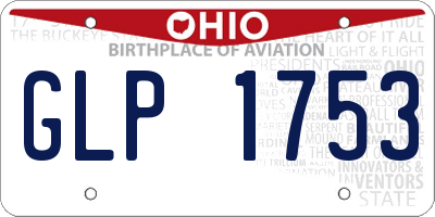 OH license plate GLP1753