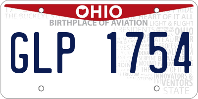 OH license plate GLP1754
