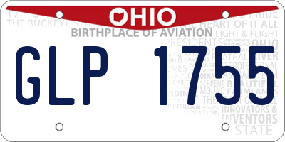 OH license plate GLP1755
