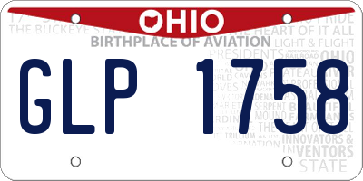 OH license plate GLP1758