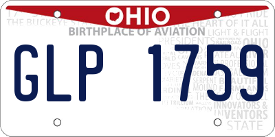 OH license plate GLP1759