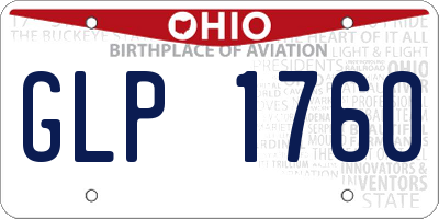 OH license plate GLP1760