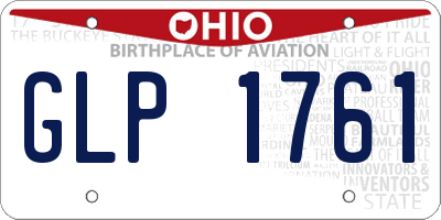 OH license plate GLP1761
