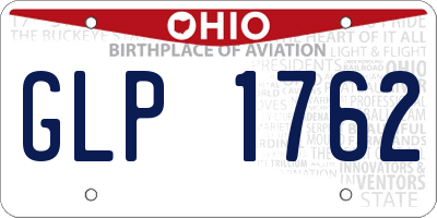 OH license plate GLP1762