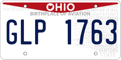 OH license plate GLP1763