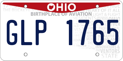 OH license plate GLP1765