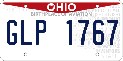 OH license plate GLP1767