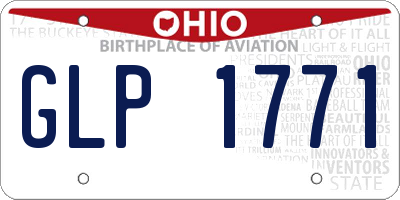 OH license plate GLP1771