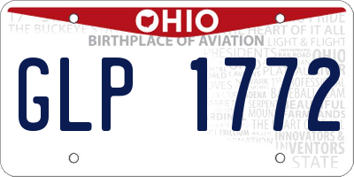 OH license plate GLP1772