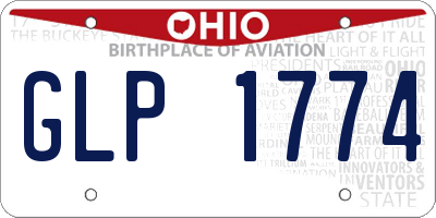 OH license plate GLP1774