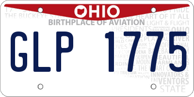 OH license plate GLP1775