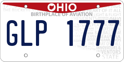 OH license plate GLP1777
