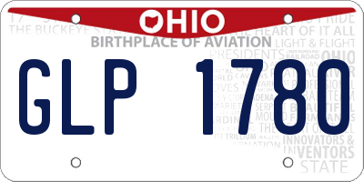 OH license plate GLP1780