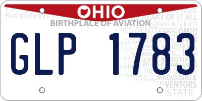 OH license plate GLP1783