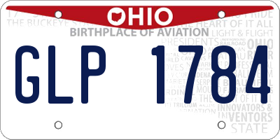 OH license plate GLP1784