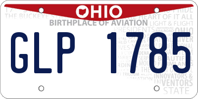 OH license plate GLP1785