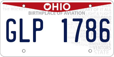 OH license plate GLP1786