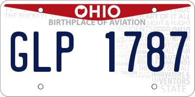 OH license plate GLP1787