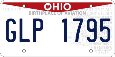 OH license plate GLP1795