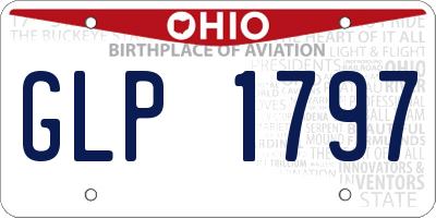 OH license plate GLP1797