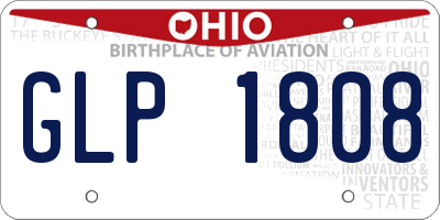 OH license plate GLP1808