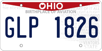 OH license plate GLP1826