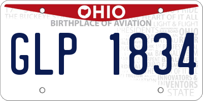 OH license plate GLP1834
