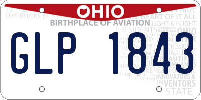 OH license plate GLP1843