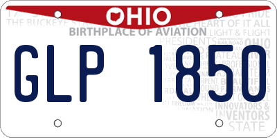 OH license plate GLP1850
