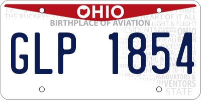 OH license plate GLP1854