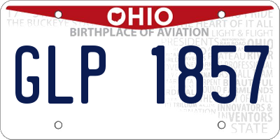 OH license plate GLP1857