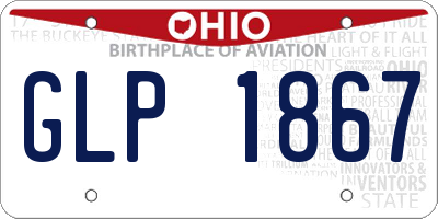 OH license plate GLP1867