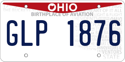 OH license plate GLP1876