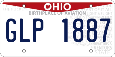 OH license plate GLP1887