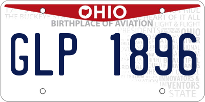 OH license plate GLP1896