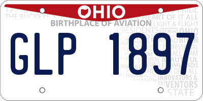 OH license plate GLP1897