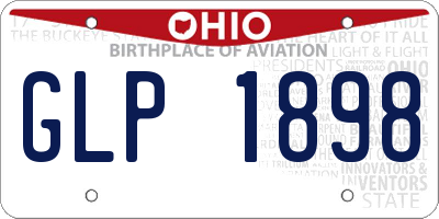 OH license plate GLP1898